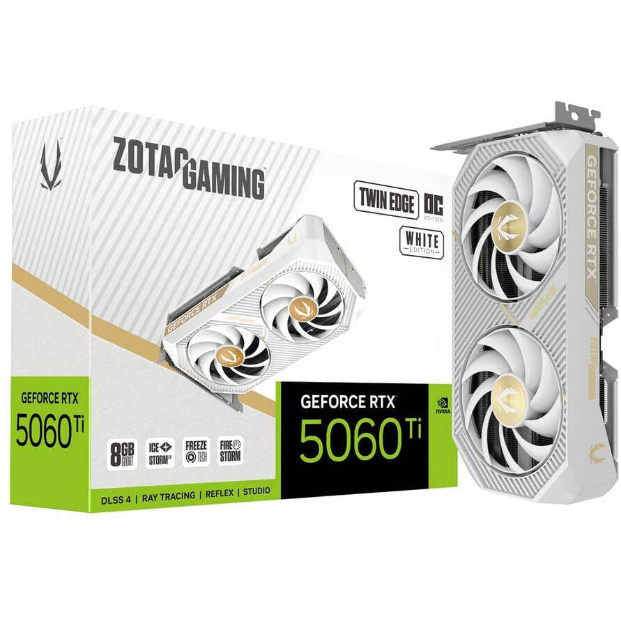 Grafikkarte NVIDIA GeForce RTX 5060 Ti Zotac Twin Edge White OC 8GB (ZT-B50610Q-10M) - Foto 6