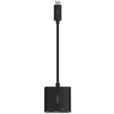 Adapter USB Type-C - HDMI/USB Type-C, 0.13m, Belkin AVC002btBK