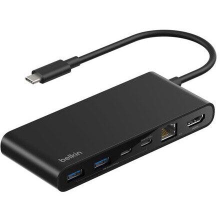 Dockingstation Belkin 8-Port USB-C Hub with 2.5Gb Ethernet Black - INC024hqBK