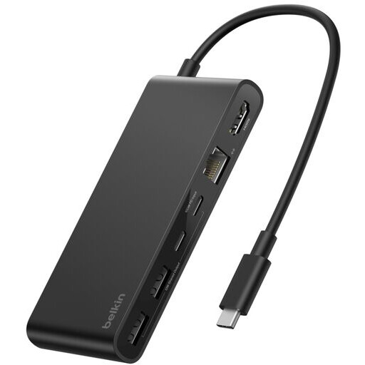 Dockingstation Belkin 8-Port USB-C Hub with 2.5Gb Ethernet Black - INC024hqBK - Foto 2