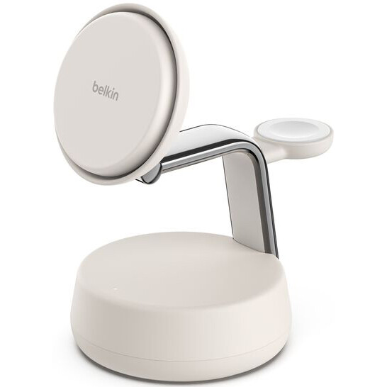 kabelloses Ladegerät Belkin UltraCharge Pro 3-in-1 Magnetic Charging Dock with Qi2 25W Sand - WIZ040kqSD