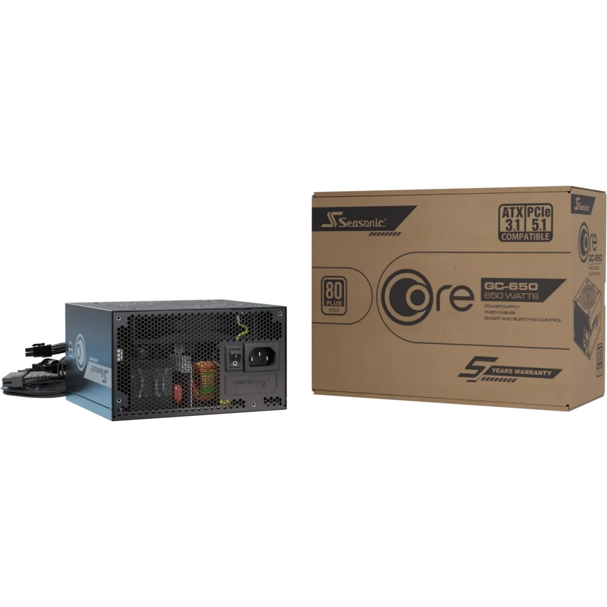 Netzteil 650W Seasonic Core GC-650 ATX 3.1 - SRP-CGC651-A5A32SF - Foto 8