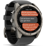 Smartwatch Garmin fenix 8 Pro 51mm Sapphire Titanium with Graphite/Black Silicone Band (010-03199-11)