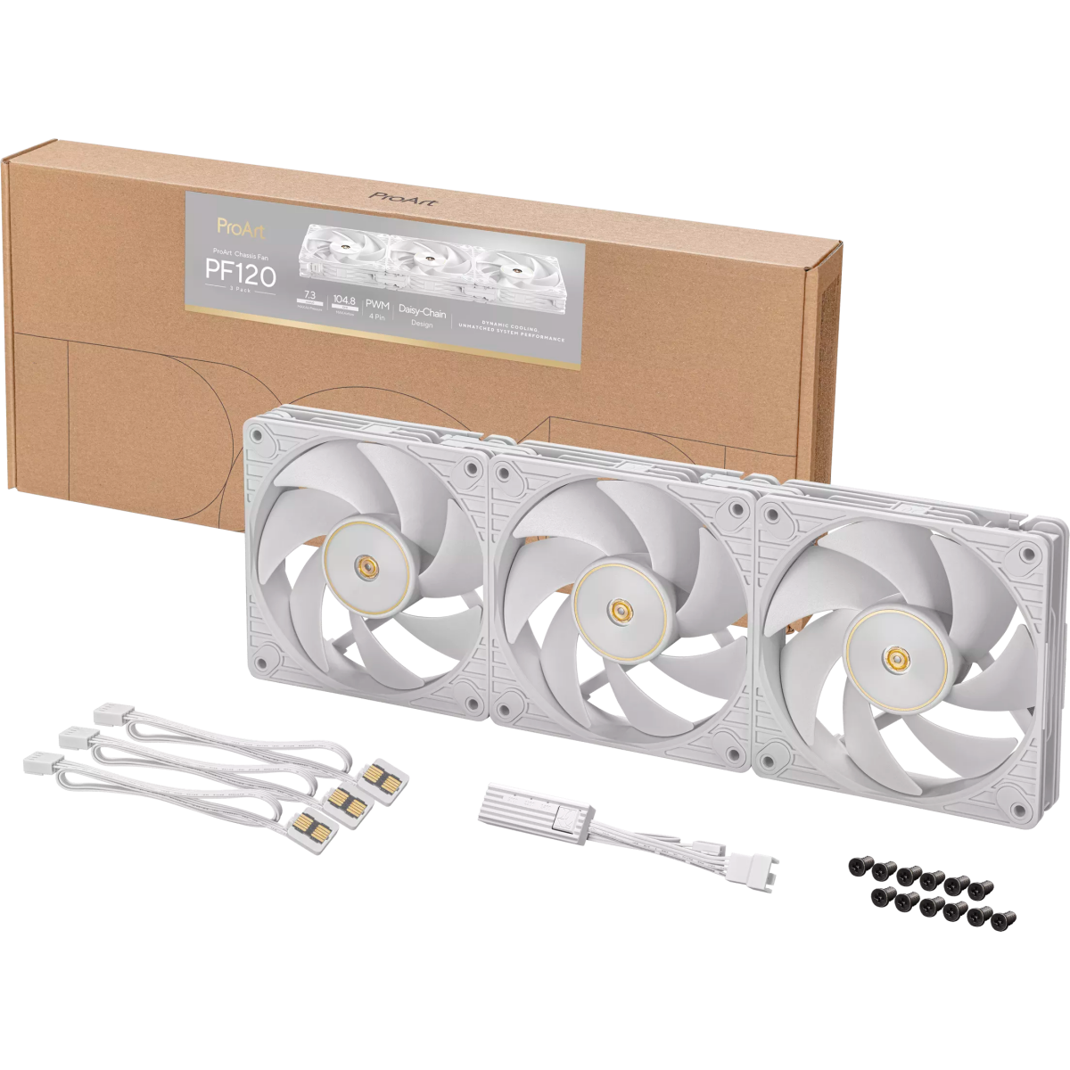 Gehäuselüfter ASUS PROART PF120 White (3 pcs) - 90DA00M3-B09020 - Foto 18