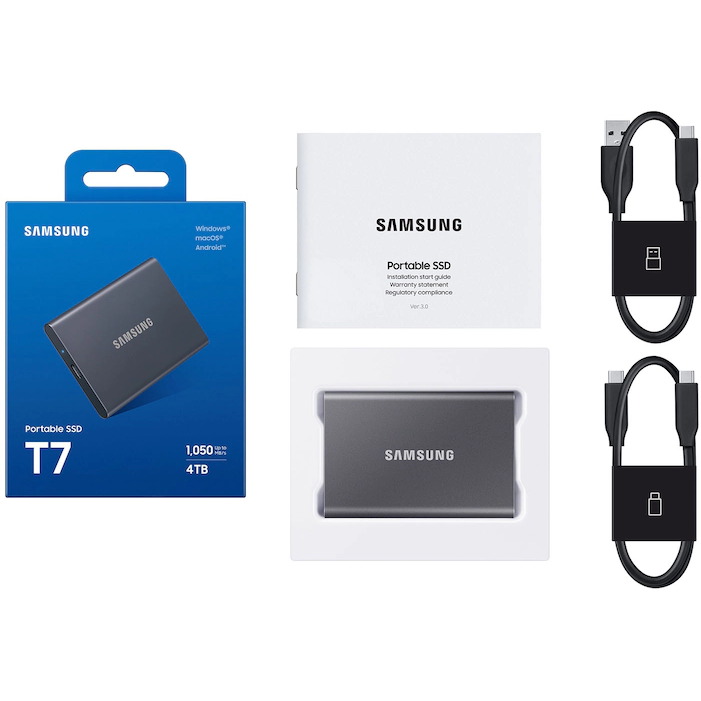 Externe SSD-Festplatte 4TB Samsung T7 (MU-PC4T0T) - Foto 5