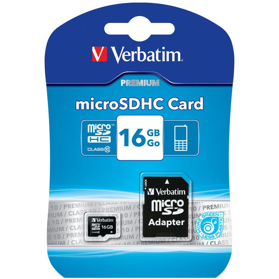 Speicherkarte 16GB MicroSD Verbatim + SD adapter (44082) - Foto 2