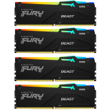 Arbeitsspeicher 128GB DDR5 5600MHz Kingston Fury Beast RGB (KF556C40BBAK4-128) (4x32GB KIT)