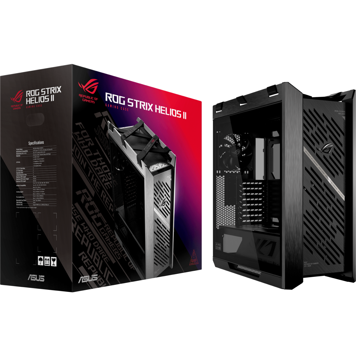 Gehäuse ASUS ROG Strix Helios II GX601S Black - 90DC00W0-B39000 - Foto 20