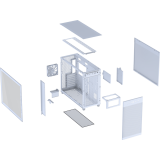 Gehäuse ASUS Prime AP303 TG White (90DC00V3-B39010)