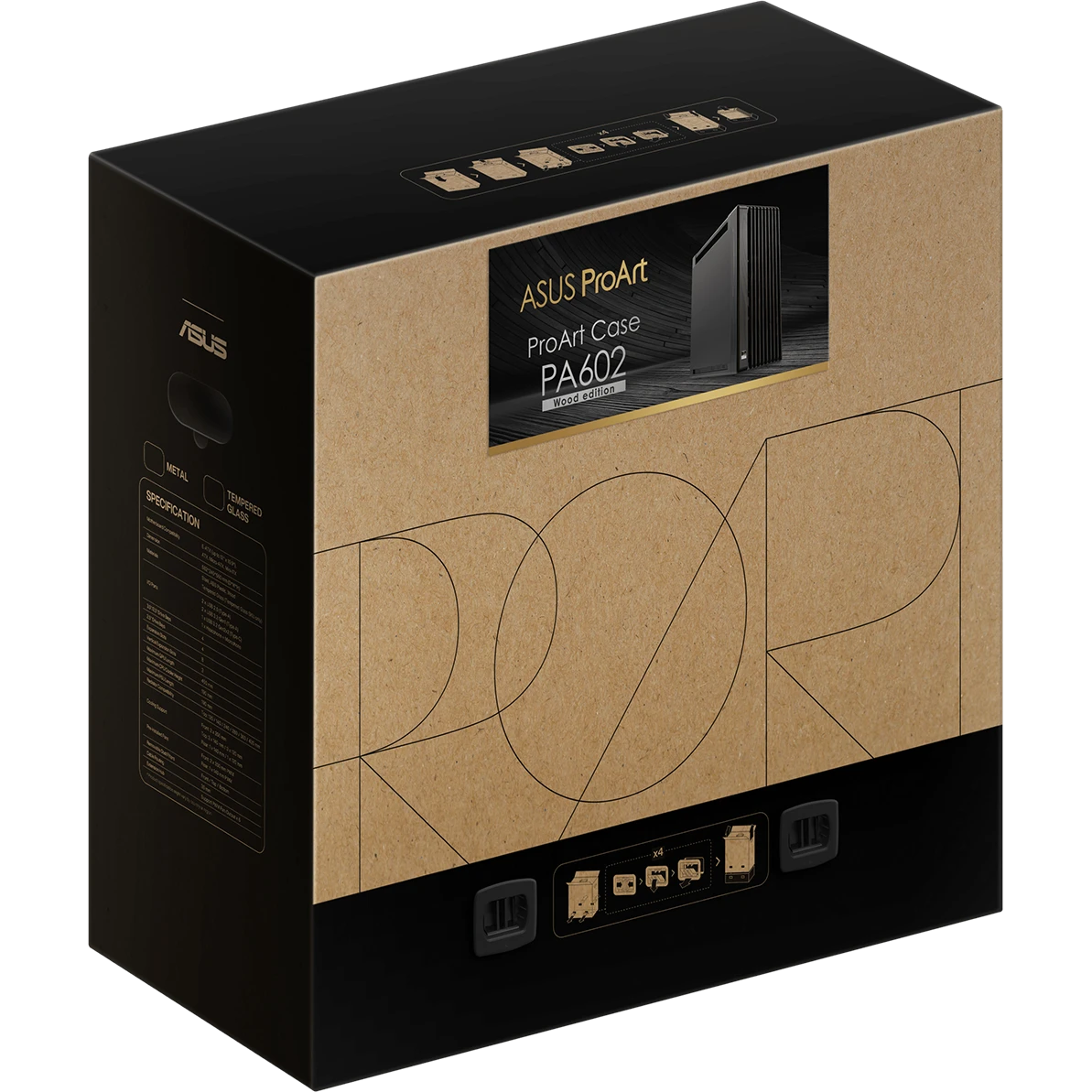 Gehäuse ASUS ProArt PA602 Wood Edition Metal Panel Black - 90DC00J0-B09020 - Foto 18