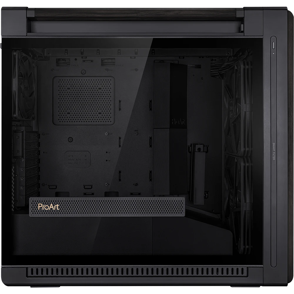 Gehäuse ASUS ProArt PA602 Wood Edition Tempered Glass Panel Black - 90DC00J0-B09010 - Foto 8