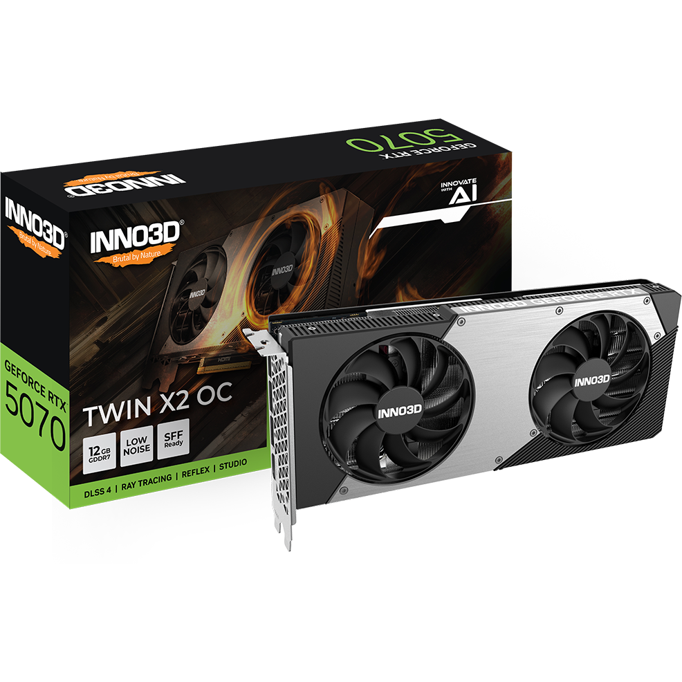 Grafikkarte NVIDIA GeForce RTX 5070 INNO3D X2 OC 12GB (N50702-12D7X-195064N) - Foto 4