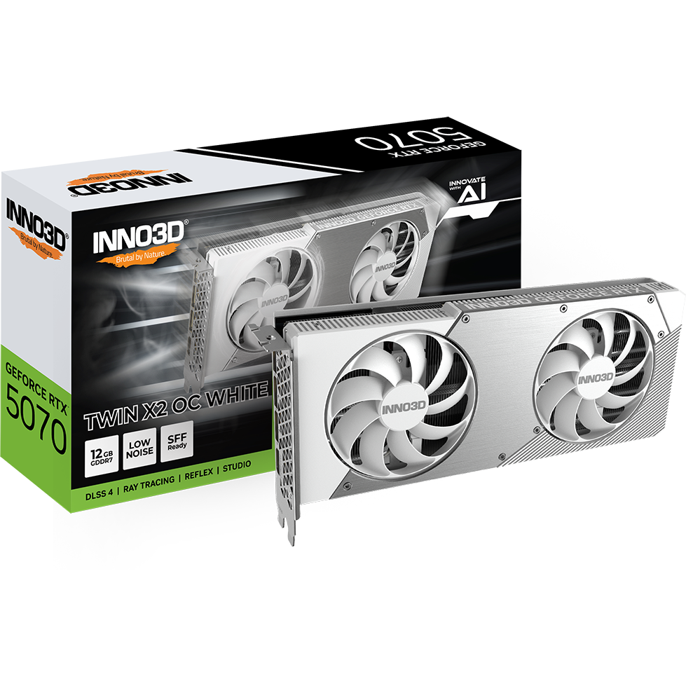 Grafikkarte NVIDIA GeForce RTX 5070 INNO3D X2 OC White 12GB (N50702-12D7X-195064W) - Foto 4