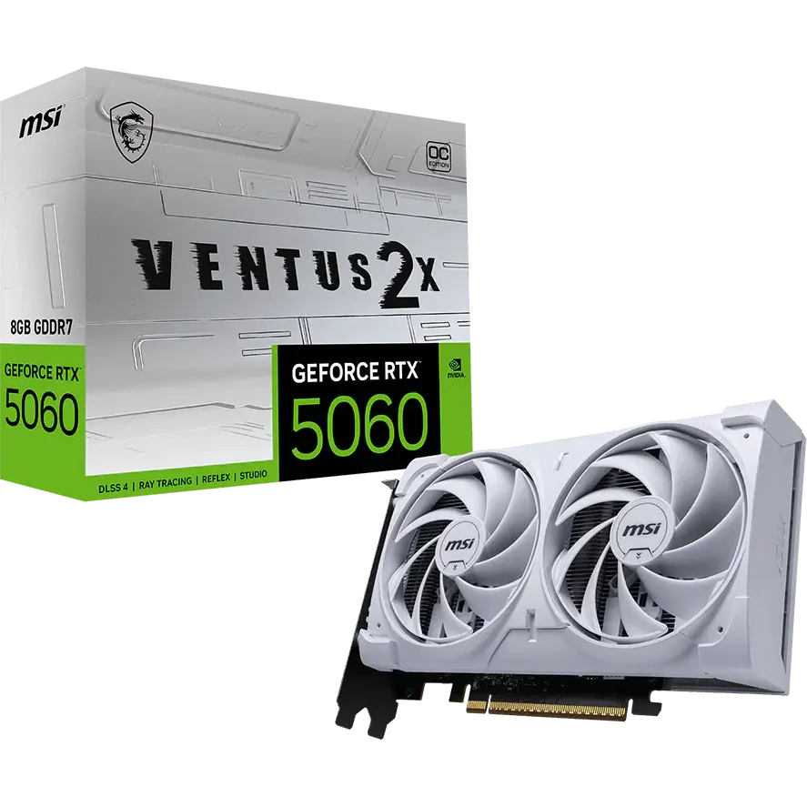 Grafikkarte NVIDIA GeForce RTX 5060 MSI OC 8GB (RTX 5060 8G VENTUS 2X OC WHITE) - Foto 5