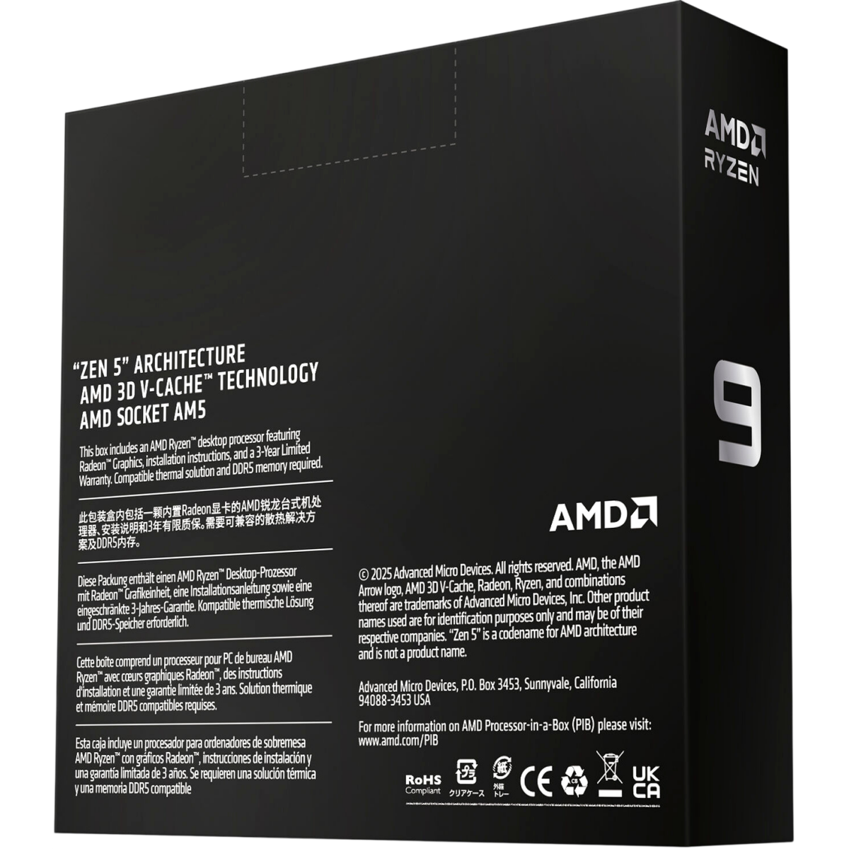 Prozessor AMD Ryzen 9 9950X3D2 Dual Edition BOX (without cooler) - 100-100001978WOF - Foto 2
