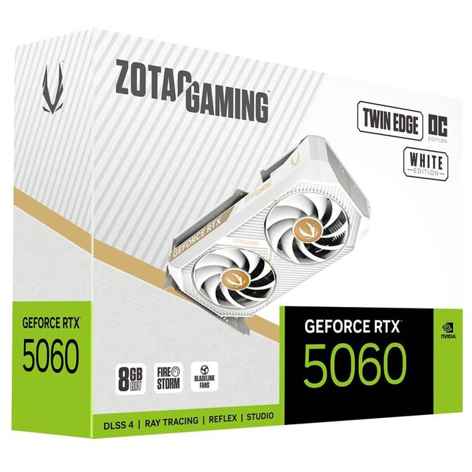 Grafikkarte NVIDIA GeForce RTX 5060 Zotac Twin Edge White OC 8GB (ZT-B50600Q-10M) - Foto 7