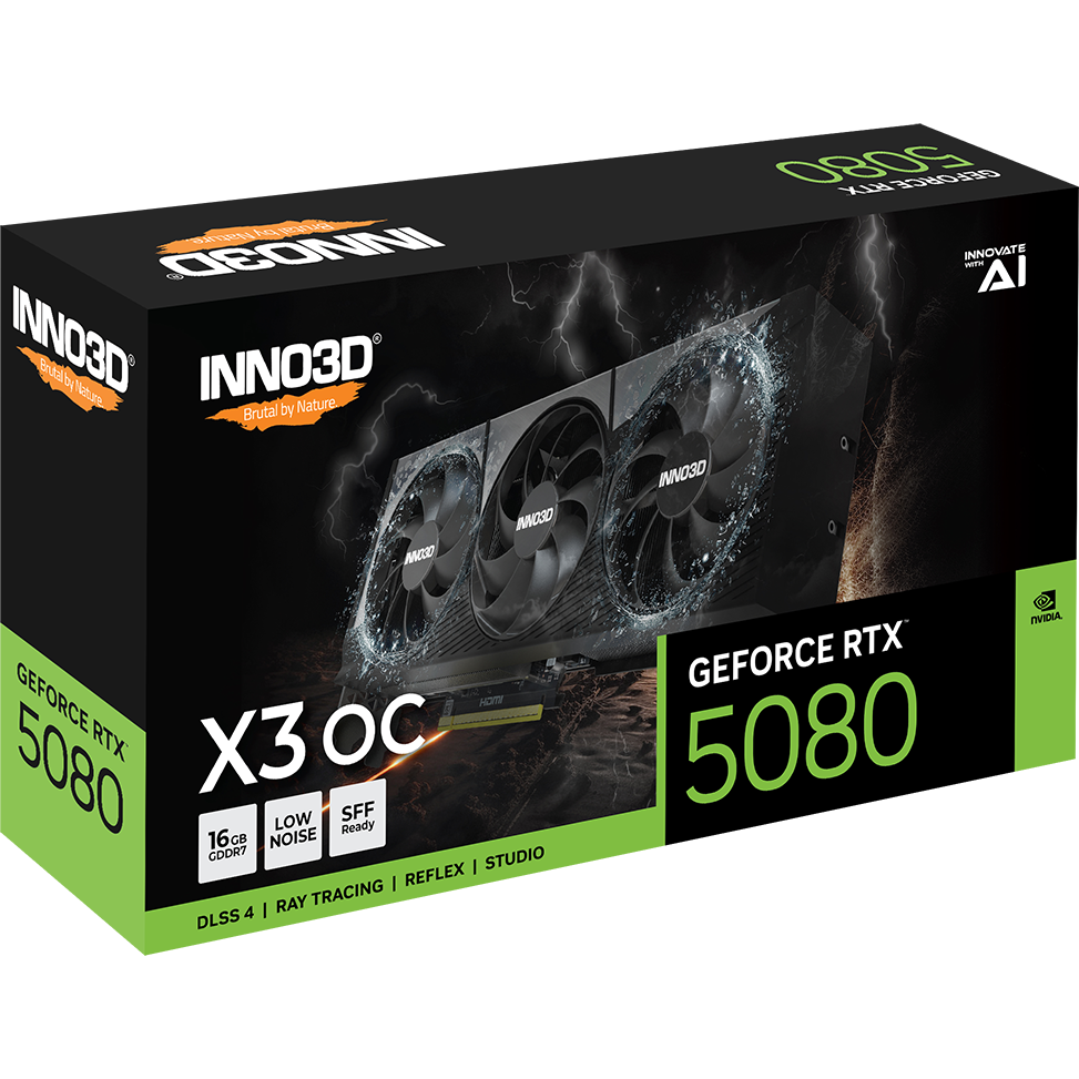 Grafikkarte NVIDIA GeForce RTX 5080 INNO3D X3 OC 16GB (N50803-16D7X-17603930) - Foto 5