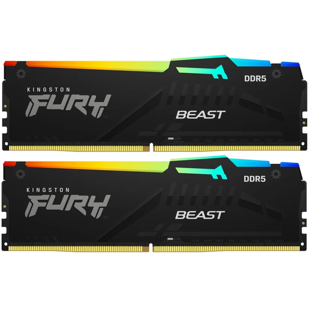 Arbeitsspeicher 32GB DDR5 6000MHz Kingston Fury Beast RGB (KF560C30BBEAK2-32) (2x16GB KIT)