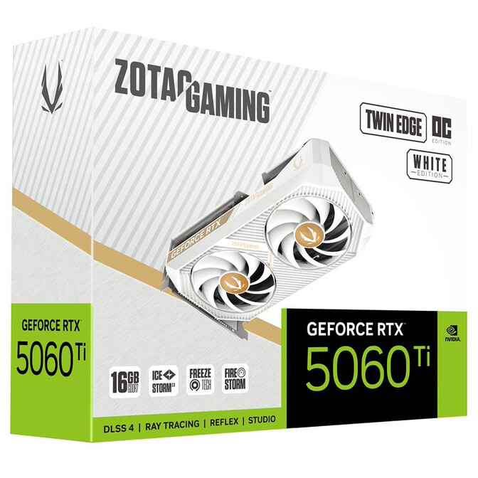 Grafikkarte NVIDIA GeForce RTX 5060 Ti Zotac Twin Edge White OC 16GB (ZT-B50620Q-10M) - Foto 6