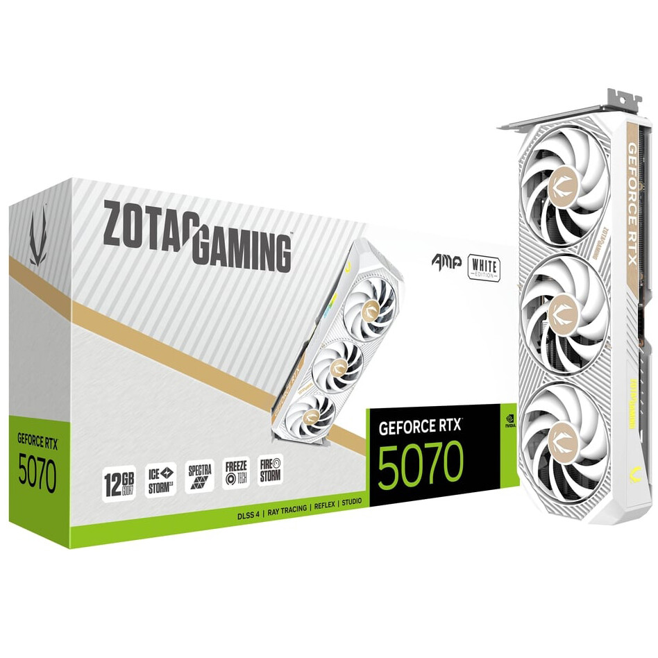 Grafikkarte NVIDIA GeForce RTX 5070 Zotac AMP White Edition 12GB (ZT-B50700FQ-10P) - Foto 7