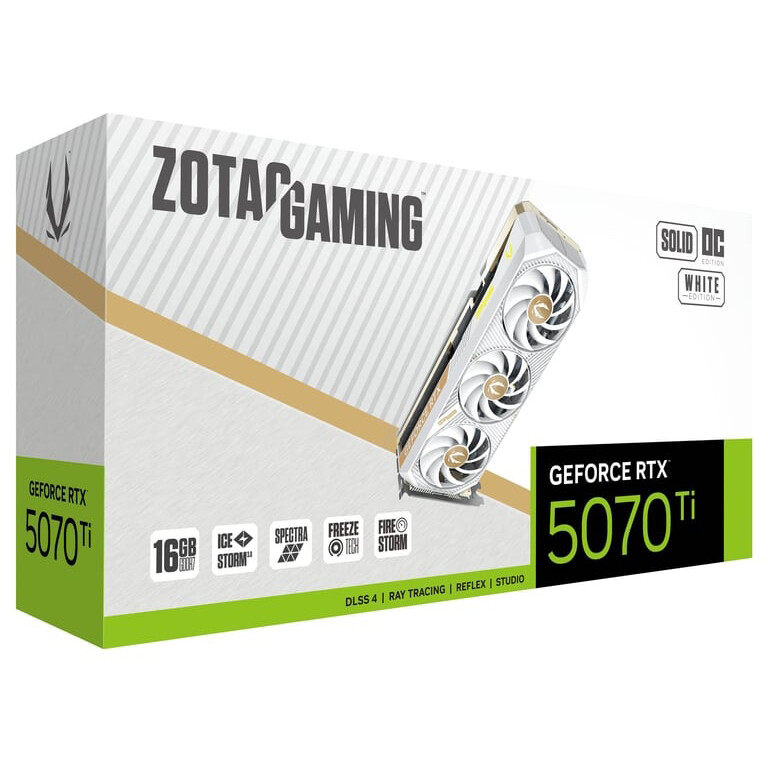 Grafikkarte NVIDIA GeForce RTX 5070 Ti Zotac SOLID CORE White OC 16GB (ZT-B50710Q2-10P) - Foto 7