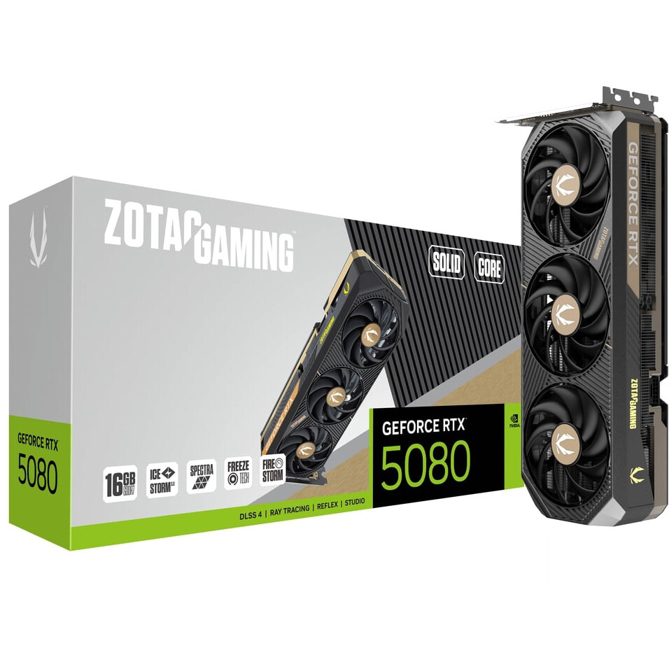 Grafikkarte NVIDIA GeForce RTX 5080 Zotac SOLID CORE 16GB (ZT-B50800D2-10P) - Foto 7