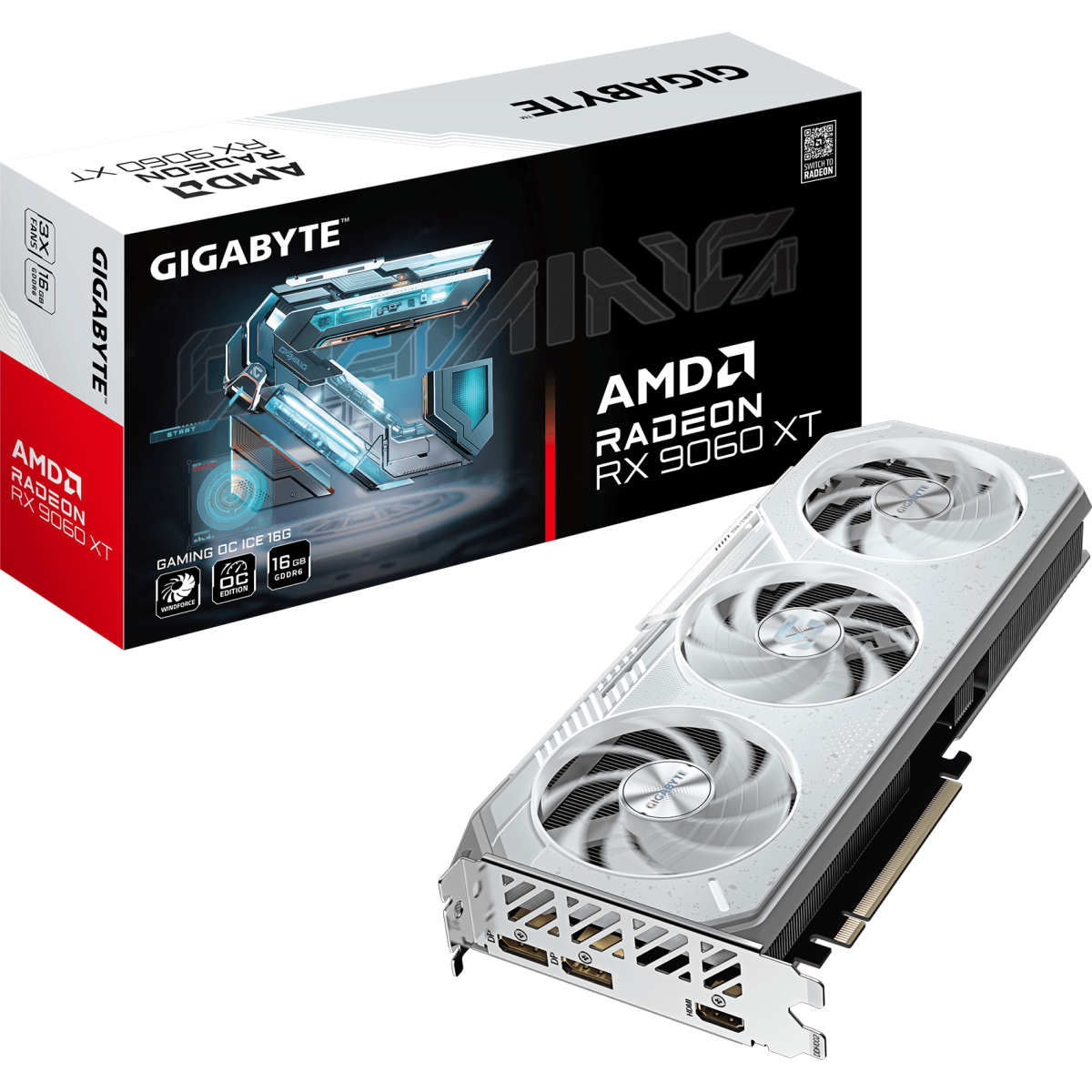 Grafikkarte AMD Radeon RX 9060 XT Gigabyte GAMING OC ICE 16GB (GV-R906XGAMINGOCICE-16GD) - Foto 10