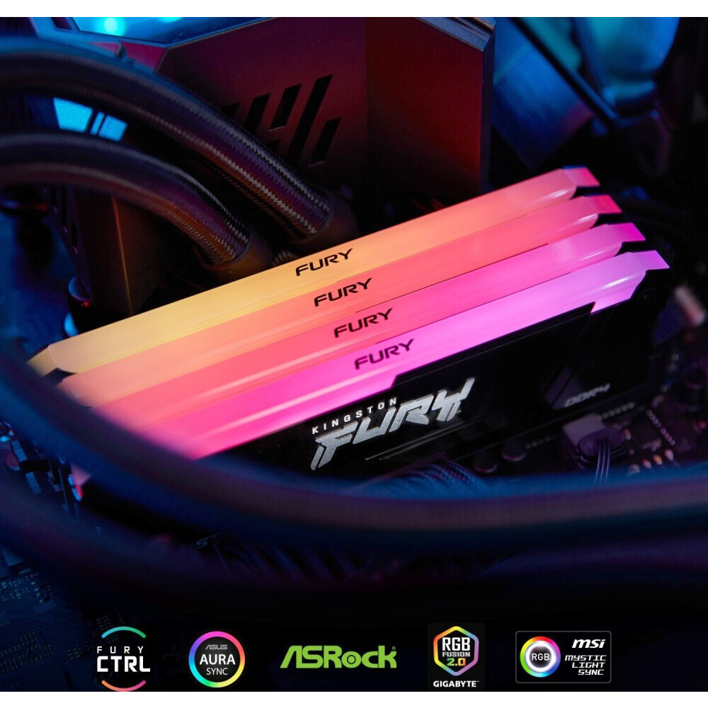 Arbeitsspeicher 16GB DDR4 3600MHz Kingston Fury Beast RGB (KF436C17BB2AK2/16) (2x8GB KIT) - Foto 4