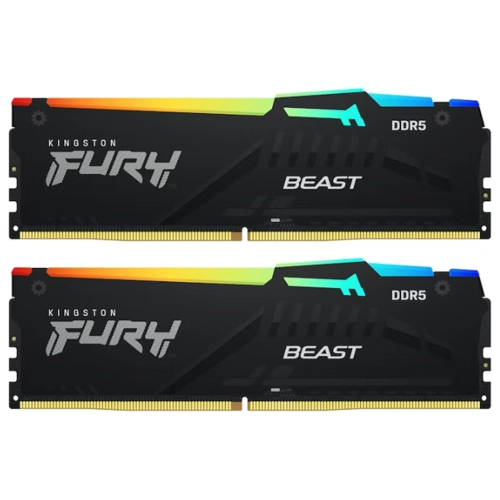 Arbeitsspeicher 16GB DDR5 5200MHz Kingston Fury Beast RGB (KF552C40BBAK2-16) (2x8GB KIT) - Foto 2