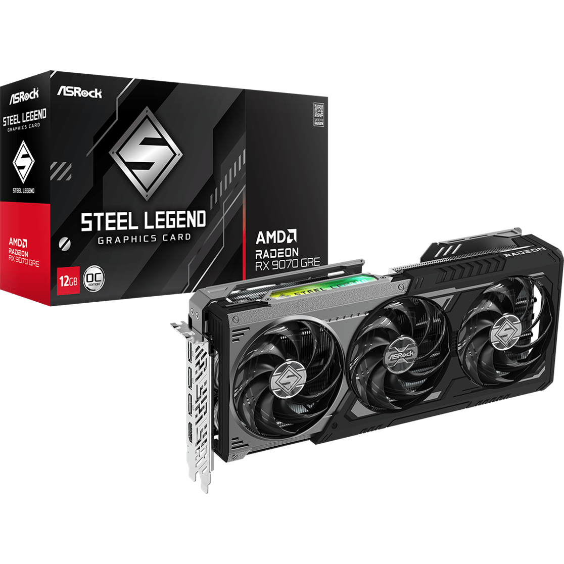 Grafikkarte AMD Radeon RX 9070 GRE ASRock Steel Legend Dark OC 12GB (RX9070GRE SLD 12GO) - Foto 8