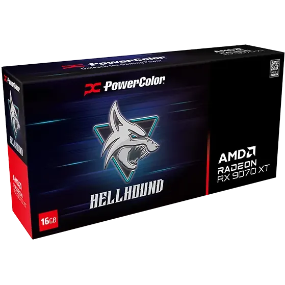 Grafikkarte AMD Radeon RX 9070 XT PowerColor Hellhound OC 16GB (RX9070XT 16G-L/OC) - Foto 8