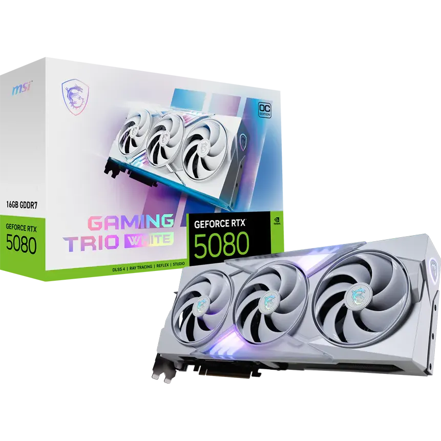 Grafikkarte NVIDIA GeForce RTX 5080 MSI OC 16GB (RTX 5080 16G GAMING TRIO OC WHITE) - Foto 7