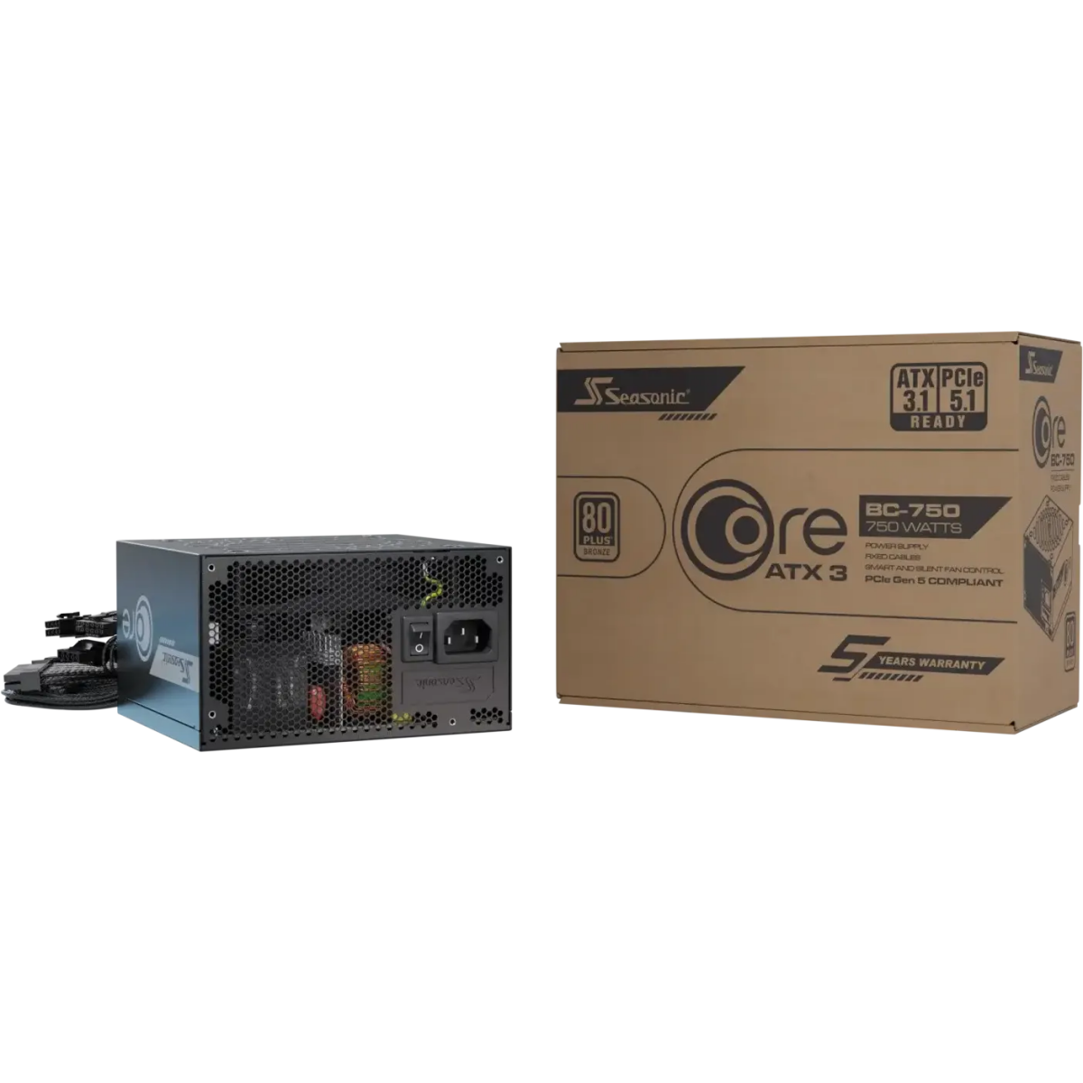 Netzteil 750W Seasonic Core BC-750 ATX 3.1 - SRP-CBC751-A5A51JF - Foto 10