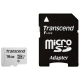 Speicherkarte 16GB MicroSD Transcend + SD adapter (TS16GUSD300S-A)