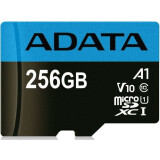 Speicherkarte 256GB MicroSD ADATA Premier + SD adapter (AUSDX256GUICL10A1-RA1)