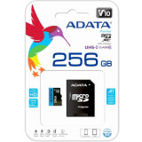 Speicherkarte 256GB MicroSD ADATA Premier + SD adapter (AUSDX256GUICL10A1-RA1)