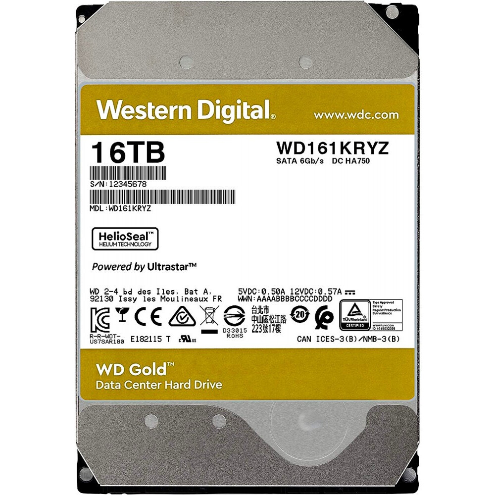 Cietais disks WD Gold 16Tb (WD161KRYZ) - foto 2