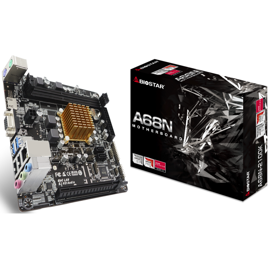 Mainboard Biostar A68N-2100K + AMD E1-6010 onboard - Foto 4