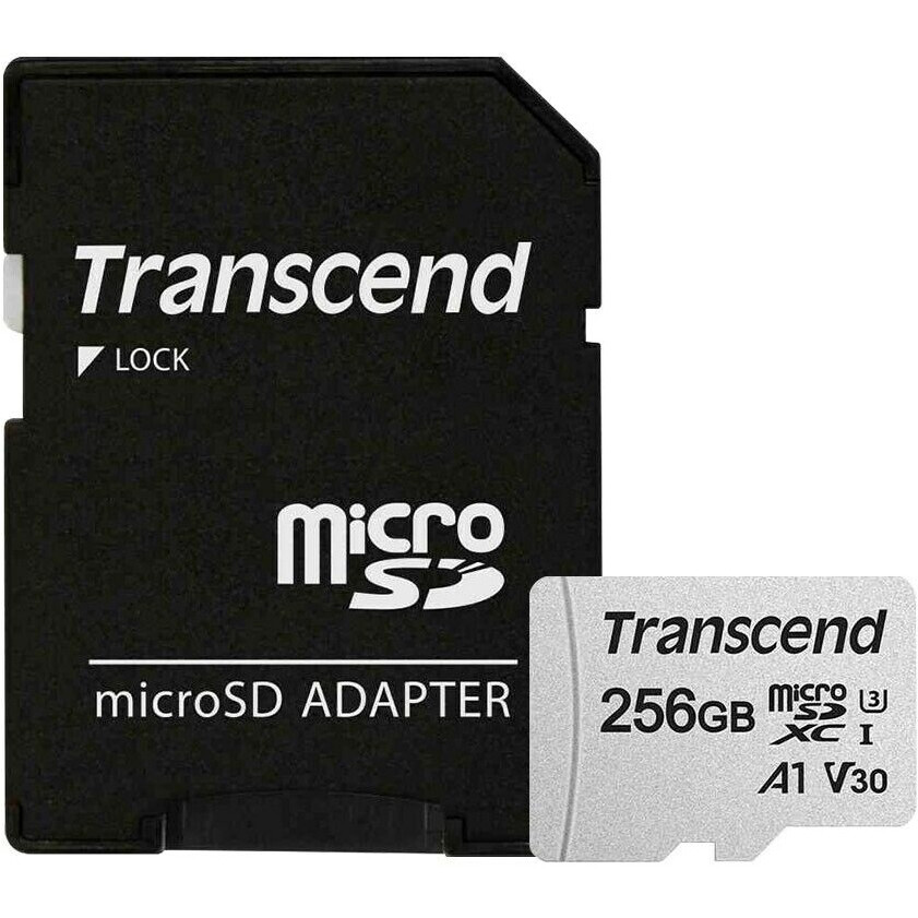 Speicherkarte 256GB MicroSD Transcend + SD adapter (TS256GUSD300S-A)