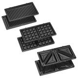 sandwich maker Clatronic ST/WA 3670 Black, Stainless steel